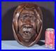 11 Tall Large Vintage Decorative Highly Carved Face/Head in Solid Oak Wood