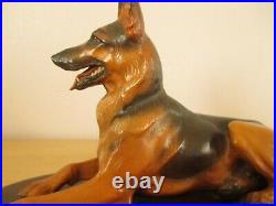 11 Vintage Helmut Diller Signed German Shepherd Alsatian Dog Anri Wood Carving