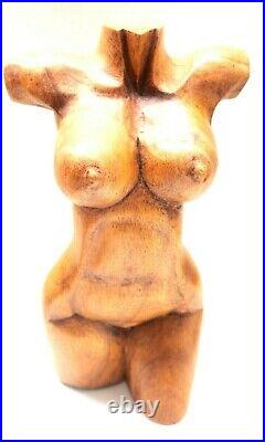 12 Vintage Sculpture Wood Carving Female Nude Torso Abstract Modern Masterpiece
