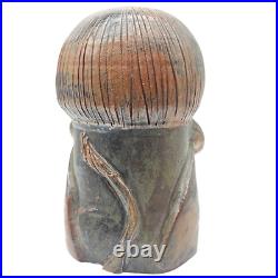 13 MCM Brutalist Glazed Clay Expressionist Sculpture Baboon Figure Monkey