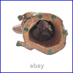 13 MCM Brutalist Glazed Clay Expressionist Sculpture Baboon Figure Monkey