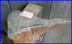15 Mid Century Modern Vintage 1967 Walnut Wood Waitz Sculpture Candelabra