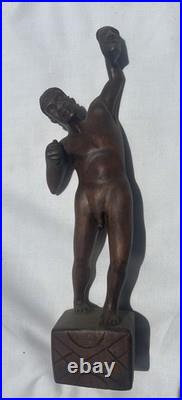 18 vintage wooden hand carved tribal headhunter