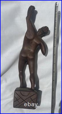 18 vintage wooden hand carved tribal headhunter