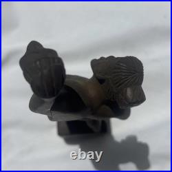 18 vintage wooden hand carved tribal headhunter