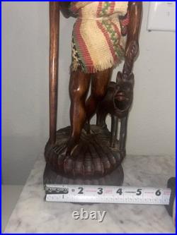 1945 Igorot Tribal Warrior Statues Philippines Vintage Original