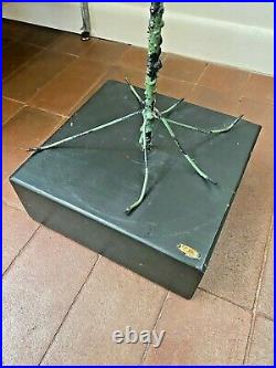 1967 Jere Signed Vtg Mid Century Modern Brass Metal Tree Bird Floor Sculpture
