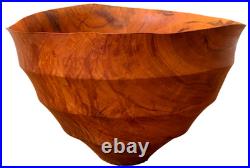 1999 Tom Dunne Vermont Studio Turned Wood Sculpture Vessel Bowl Vtg Art