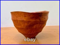 1999 Tom Dunne Vermont Studio Turned Wood Sculpture Vessel Bowl Vtg Art