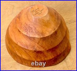 1999 Tom Dunne Vermont Studio Turned Wood Sculpture Vessel Bowl Vtg Art