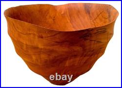 1999 Tom Dunne Vermont Studio Turned Wood Sculpture Vessel Bowl Vtg Art