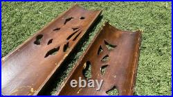 2 RARE VTG Wood Art Abstract Organic Sculptures Hand-Carved Mid-Century Modern