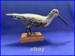 2 Vintage American Folkart Bird Carving Signed Carl Forslund Woodcock Shorebird