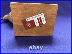 2 Vintage American Folkart Bird Carving Signed Carl Forslund Woodcock Shorebird