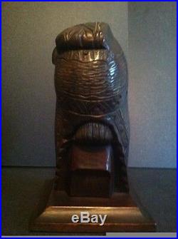 2 Vintage Aymara Natives Carved Wood Attributed to G. Arias Exceptional