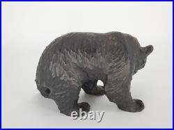 2 Vintage Bear Wood Carving Hand Carving Sculpture Bear Figurine Bear Cub