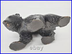 2 Vintage Bear Wood Carving Hand Carving Sculpture Bear Figurine Bear Cub