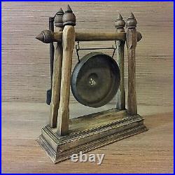 20 Vintage Gong Thai Temple Stand Carving Meditation Nice Therapy Handmade Deco