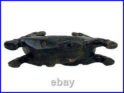 23 Vintage Solid Carved Wood Double Ram Two Head Art Sculpture Egyptian Revival