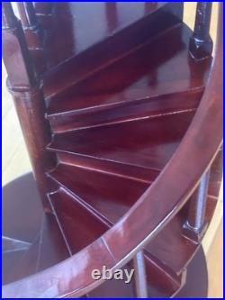 24 Wood Architectural Spiral Staircase Sculpture Model Vtg
