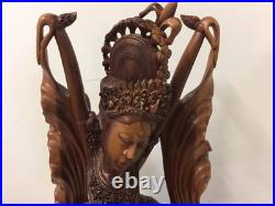 25 Vintage Balinese Hand Carved Wood Statue Legong Dancer Sculpture Bali Art