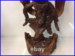 25 Vintage Balinese Hand Carved Wood Statue Legong Dancer Sculpture Bali Art