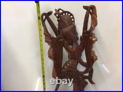 25 Vintage Balinese Hand Carved Wood Statue Legong Dancer Sculpture Bali Art