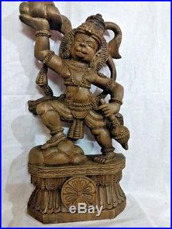 2ft Hanuman Sculpture Statue Hindu Temple Monkey God Idol Vintage Figurine