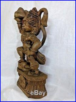 2ft Hanuman Sculpture Statue Hindu Temple Monkey God Idol Vintage Figurine