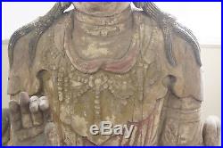 2m VERY TALL Song Dynasty Old Wood Guan Yin Statue Chinese Antique Carving #950