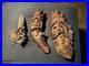 3 Vintage Hand Carved Old Man Face Mountain Men Real Wood Black Forest Gnome 15
