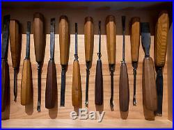 42 Vintage Wood Carving Chisels Tools $20 Each Otto Bergmann Black Cast Herring