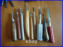 50 piece lot Vintage Wood carving Tools / Miller Falls & Others Chisels Gouges