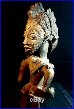 5KG African Carved Wood Special price Hand Vintage Art Ancient sculpture 1296