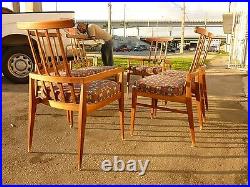 6 Stylish Sculptural Danish MID Century Modern Exaggerated Back Dining Chairs