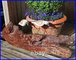 60s SANDPIPER driftwood wall sculpture vtg bird myrtle wood seattle beach cabin