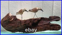 60s SANDPIPER driftwood wall sculpture vtg bird myrtle wood seattle beach cabin