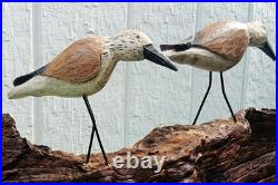 60s SANDPIPER driftwood wall sculpture vtg bird myrtle wood seattle beach cabin