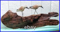 60s SANDPIPER driftwood wall sculpture vtg bird myrtle wood seattle beach cabin