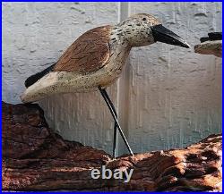 60s SANDPIPER driftwood wall sculpture vtg bird myrtle wood seattle beach cabin
