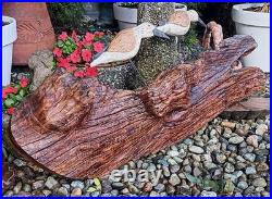 60s SANDPIPER driftwood wall sculpture vtg bird myrtle wood seattle beach cabin