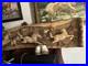 6ft Huge Vintage Hand-Carved Solid Wood Horse Stampede Wall Sculpture