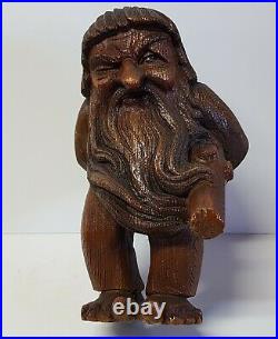 ANRI ITALY WOOD CARVING vintage little folk OLD MAN gnome troll big size RARE