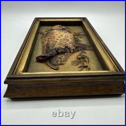 ANRI Wood Carving Owl Wall Hanging Relief 10 x 6 Vintage Italy Plaque