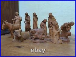 ANRI vintage Wood carving nativity set