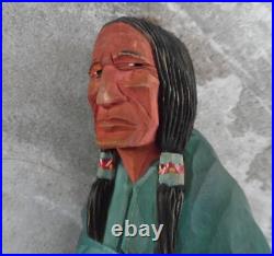 ANTIQUE CARVED WOOD FIGURE SCULPTURE CARL JOHAN TRYGG 1930's