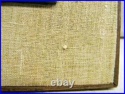 ANTIQUE VINTAGE HINDU GOD PLAQUE Lord Rama Carved Cloth Matted Wood Frame