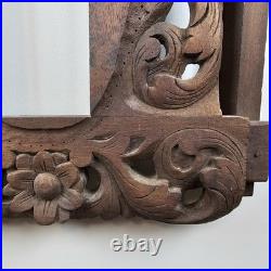 ART Ornate Vintage Original Wood Carving Wall Art Sculpture w Cherub Angels