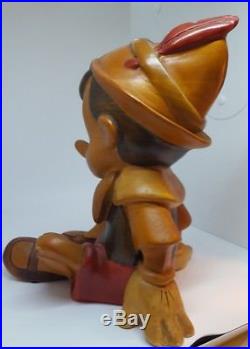 ASIS LRG Vintage Antique Walt Disney Pinocchio Wood Carving Sculpture Statue