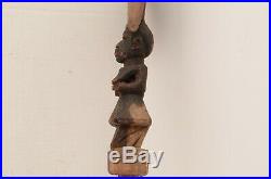 ATQ African Yoruba Shango Oshe Sango dance Wand Sculpture Vintage ART Staff LG